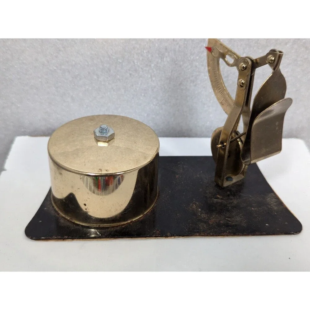 Vintage Metal Desktop Postage Scale and Postage Stamp Dispenser Enesco